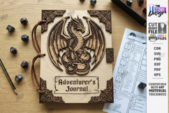 Fantasy RPG &amp; Dragon Notebook Laser Cut Cover SVG Bundle Product Image 2