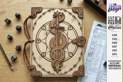 Fantasy RPG &amp; Dragon Notebook Laser Cut Cover SVG Bundle Product Image 3