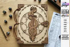Fantasy Book Cover Laser Cut | DND Journal | Dragon Notebook Product Image 1