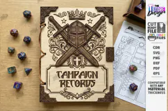 Fantasy Book Cover Laser Cut | DND Journal | Dragon Notebook Product Image 1