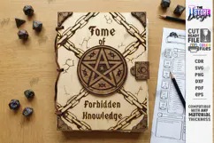 Fantasy Book Cover Laser Cut | DND Journal | Dragon Notebook Product Image 1