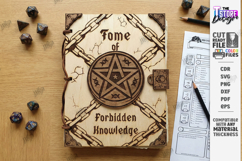 Fantasy RPG &amp; Dragon Notebook Laser Cut Cover SVG Bundle Product Image 5