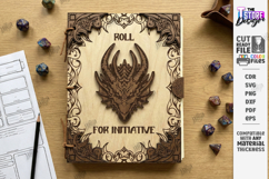 Fantasy RPG &amp; Dragon Notebook Laser Cut Cover SVG Bundle Product Image 7