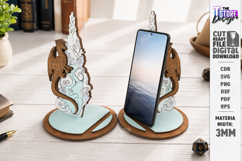 Dragon Phone Stands Laser Cut Bundle | Fantasy Phone Holders Product Image 11