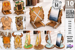 Dragon Phone Stands Laser Cut Bundle | Fantasy Phone Holders Product Image 1
