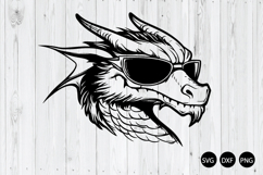 Dragon Portrait With Cool Sunglasses SVG, Dragon SVG Product Image 1
