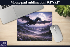 Moonlight dragon Mouse Pad Elegant mouse pad sublimation Product Image 1