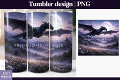 Moonlight dragon tumbler wrap Fantasy quote Tumbler 20oz Product Image 1