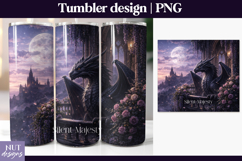 Gothic Castle Dragon Tumbler wrap Fantasy quote Tumbler 20oz Product Image 1