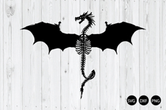 Dragon Skeleton SVG, Halloween SVG, Dragon Silhouettes SVG Product Image 1