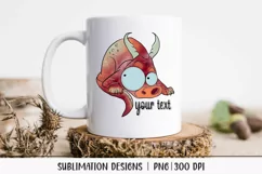 brown dragon sublimation png shown on a mug