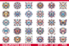 Watercolor Mandala Butterfly Sublimation Designs Bundle Product Image 4