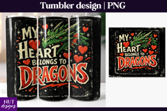 My Heart Belongs to Dragons Tumbler Fantasy dragon tumbler Product Image 1