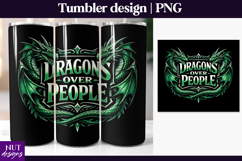 Dragons over people Tumbler Fantasy dragon tumbler wrap Product Image 1