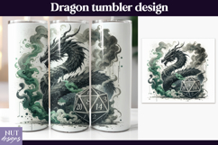 Dragon D20 Tumbler wrap DnD Dragon fantasy Tumbler 20oz Product Image 1