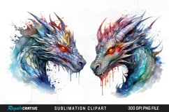 Watercolor Dragon Illustration PNG Clipart Product Image 1