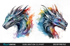 Watercolor Dragon Illustration PNG Clipart Product Image 1