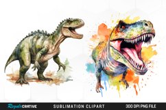Watercolor Dinosaur Design Clipart Product Image 1