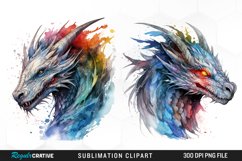 Watercolor Dragon Illustration PNG Clipart Product Image 1