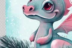 Baby Dragon Winter PNG Sublimation Product Image 3
