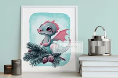 Baby Dragon Winter PNG Sublimation Product Image 2
