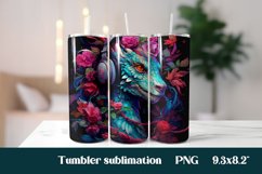 Dragon tumbler design | Animal sublimation wrap
