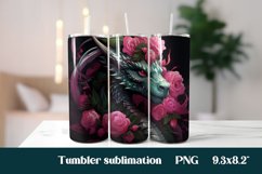 Fantasy dragon tumbler sublimation | Tumbler wrap 20 Oz Product Image 1