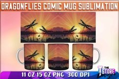 Dragonflies Comic Mug Sublimation | 11 oz 15 oz Mug Product Image 1