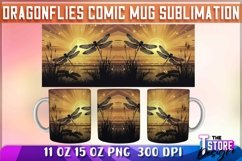 Dragonflies Comic Mug Sublimation | 11 oz 15 oz Mug Product Image 4