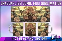 Dragonflies Comic Mug Sublimation | 11 oz 15 oz Mug Product Image 1