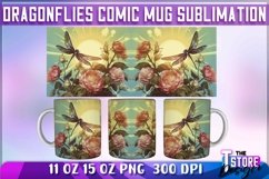 Dragonflies Comic Mug Sublimation | 11 oz 15 oz Mug Product Image 7