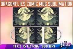 Dragonflies Comic Mug Sublimation | 11 oz 15 oz Mug Product Image 1