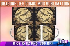 Dragonflies Comic Mug Sublimation | 11 oz 15 oz Mug Product Image 2
