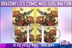 Dragonflies Comic Mug Sublimation | 11 oz 15 oz Mug Product Image 1