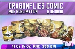 Dragonflies Comic Mug Sublimation | 11 oz 15 oz Mug Product Image 1