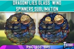 Dragonflies Stained Glass Wind Spinners Sublimation | PNG Product Image 6