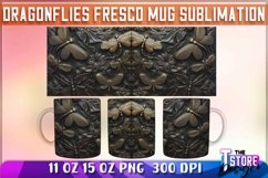 Dragonflies Leather Mug Sublimation | 11 oz 15 oz Mug Product Image 1