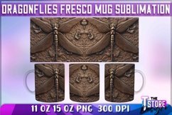 Dragonflies Leather Mug Sublimation | 11 oz 15 oz Mug Product Image 1