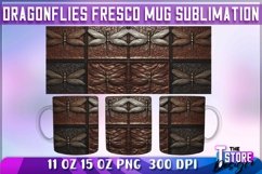 Dragonflies Leather Mug Sublimation | 11 oz 15 oz Mug Product Image 1