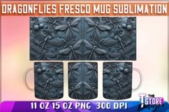 Dragonflies Leather Mug Sublimation | 11 oz 15 oz Mug Product Image 1