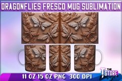 Dragonflies Leather Mug Sublimation | 11 oz 15 oz Mug Product Image 1