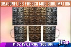Dragonflies Leather Mug Sublimation | 11 oz 15 oz Mug Product Image 1