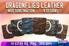 Dragonflies Leather Mug Sublimation | 11 oz 15 oz Mug Product Image 1