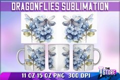 Dragonflies Mug Sublimation|Coffee 11 Oz|Dragonflies 15 oz Product Image 1