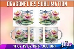 Dragonflies Mug Sublimation|Coffee 11 Oz|Dragonflies 15 oz Product Image 5