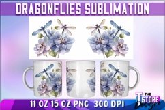 Dragonflies Mug Sublimation|Coffee 11 Oz|Dragonflies 15 oz Product Image 1