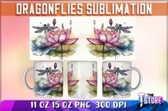 Dragonflies Mug Sublimation|Coffee 11 Oz|Dragonflies 15 oz Product Image 6