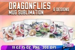 Dragonflies Mug Sublimation|Coffee 11 Oz|Dragonflies 15 oz Product Image 1