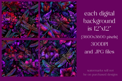 Dragonfly Patterns, Red Purple Dragonfly Seamless Pattern, 2 Product Image 2