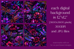 Dragonfly Patterns, Red Purple Dragonfly Seamless Pattern, 4 Product Image 2